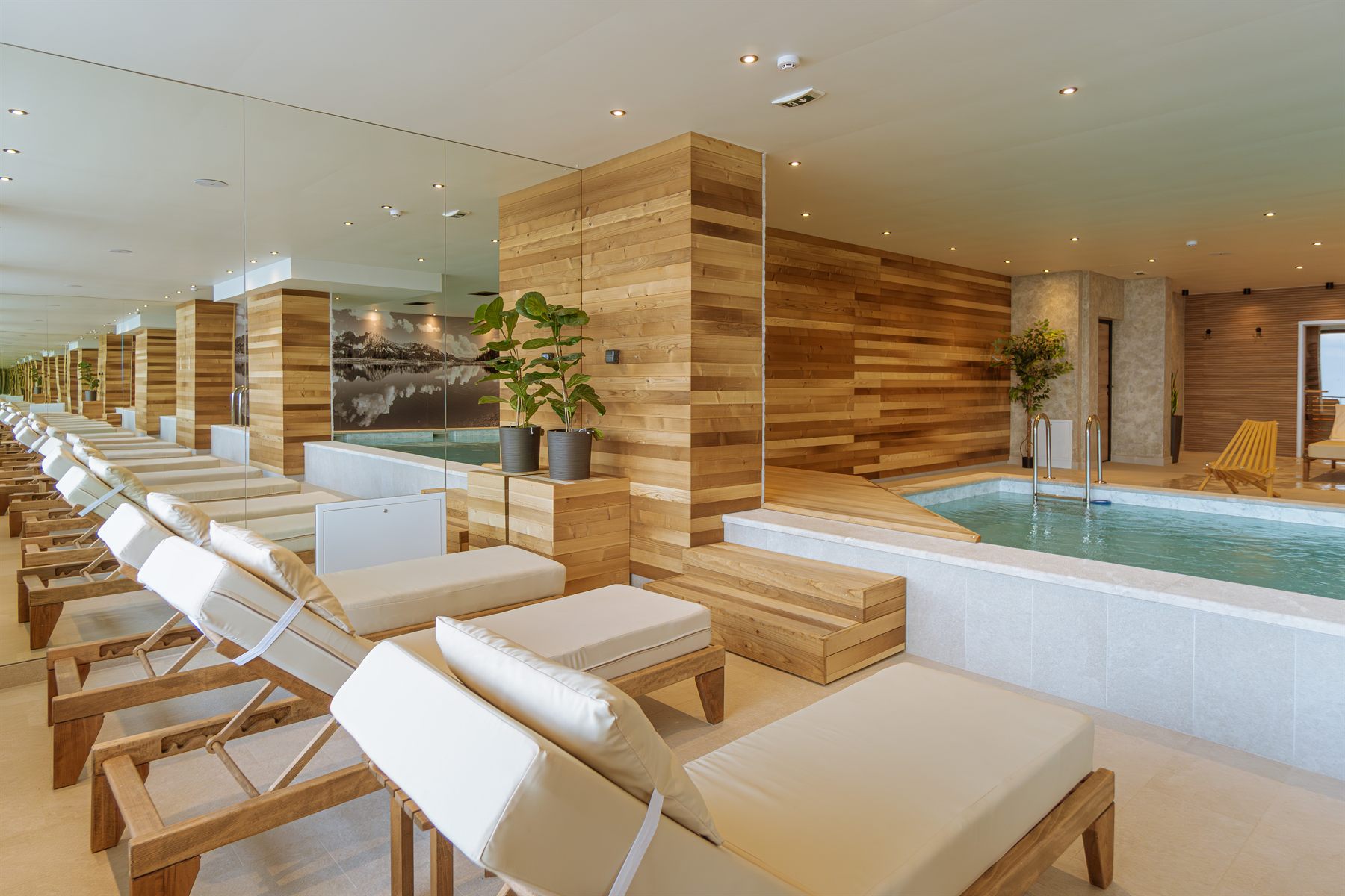 Bazen i ležaljke u Wellness & Spa centru